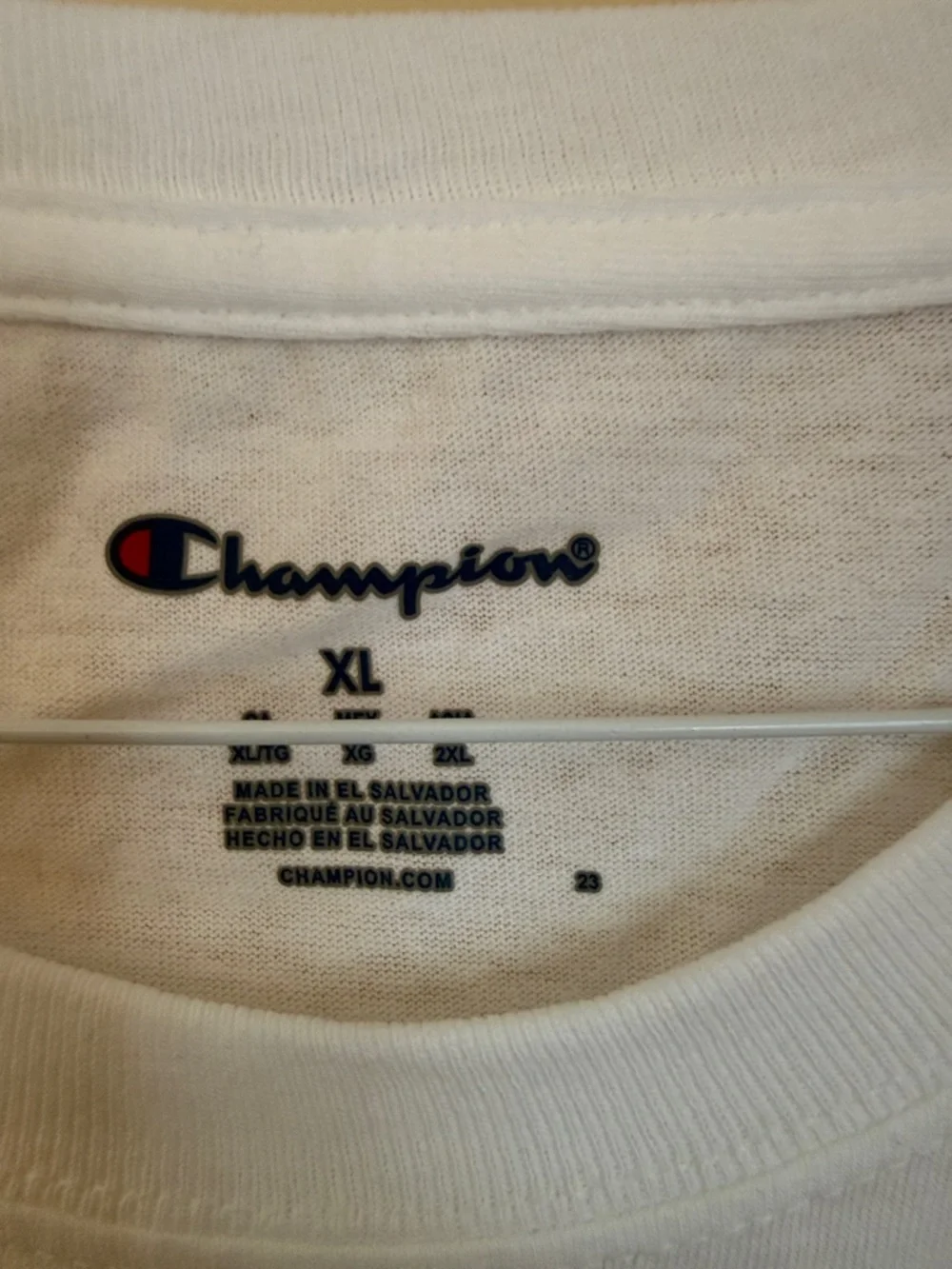 Champion White Stanford Arch Logo Tee with Maroon Print Sz XL - Picture 3 of 5